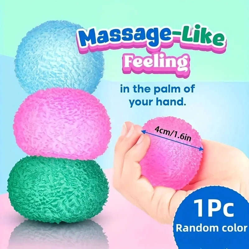 1Pc Squishy Multicolor Texture Ice Ball Squeeze Toy for Kids Adult Soft Pinch Pop Fidget Toys Children Halloween Christmas Gifts