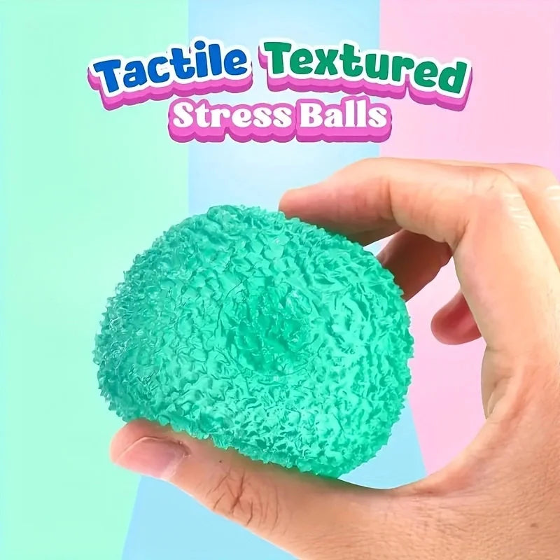 1Pc Squishy Multicolor Texture Ice Ball Squeeze Toy for Kids Adult Soft Pinch Pop Fidget Toys Children Halloween Christmas Gifts